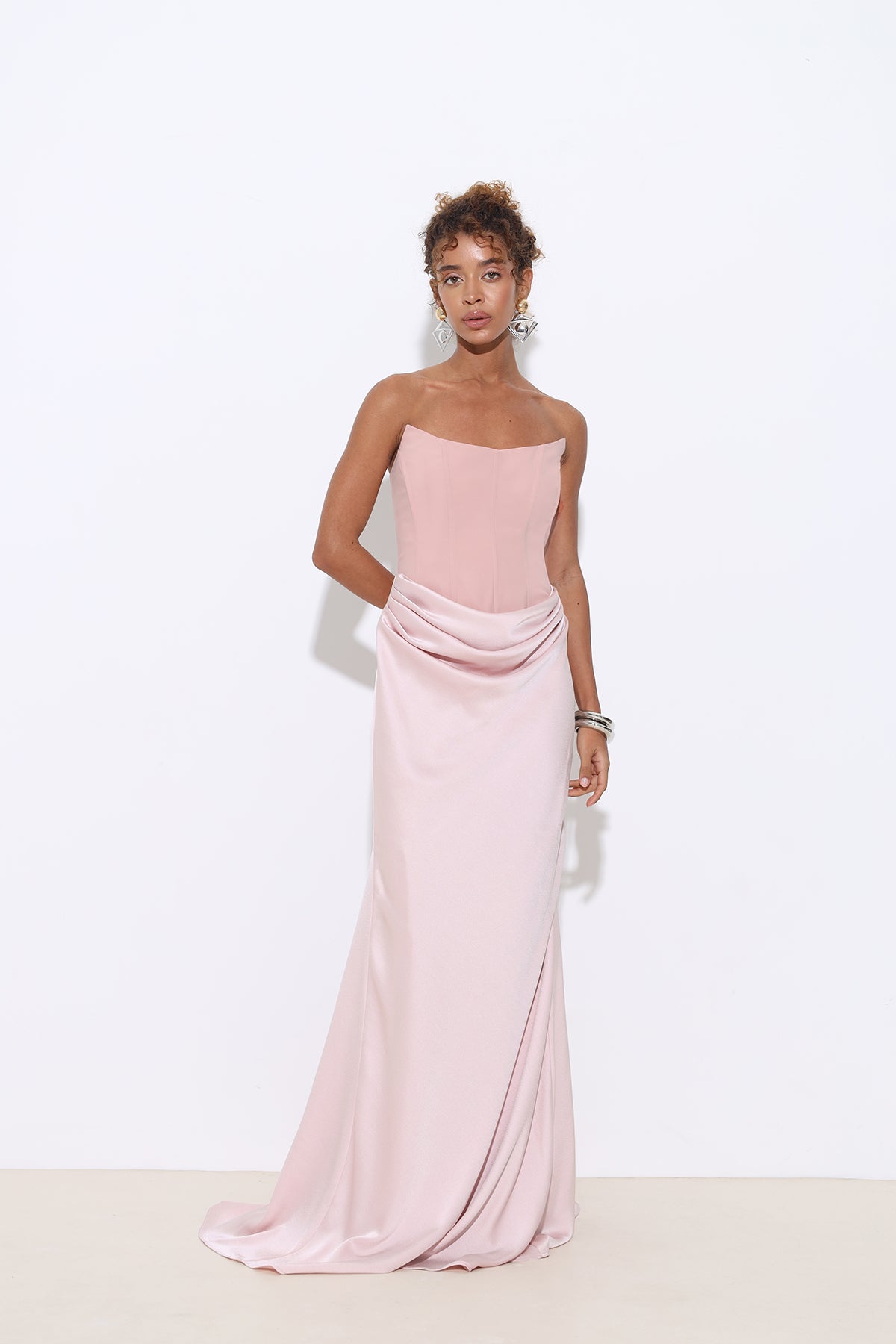 Isabella Pink Corset Dress – Mozto Isabella Pink Corset Dress – Mozto