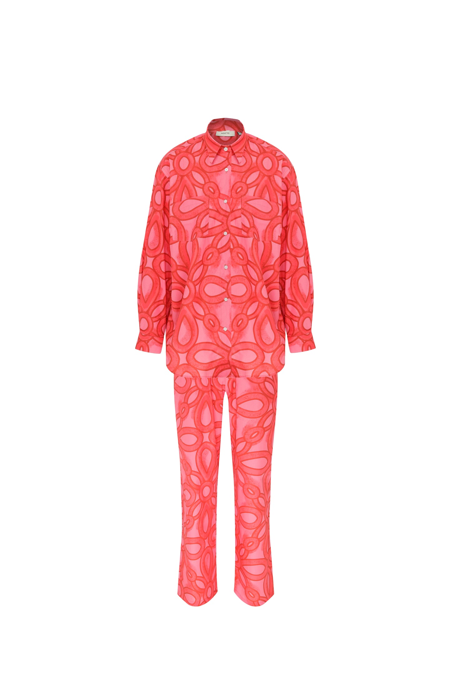 Berta Oversize Pink Shirt and Trouser Set