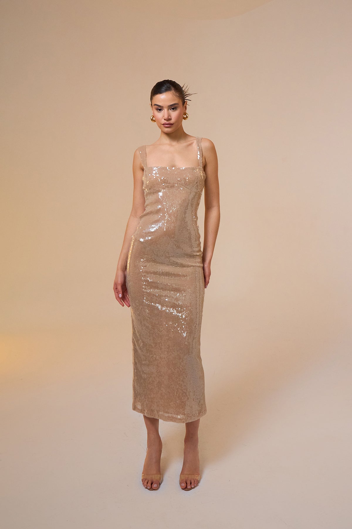 Celina Sequined Midi Dress