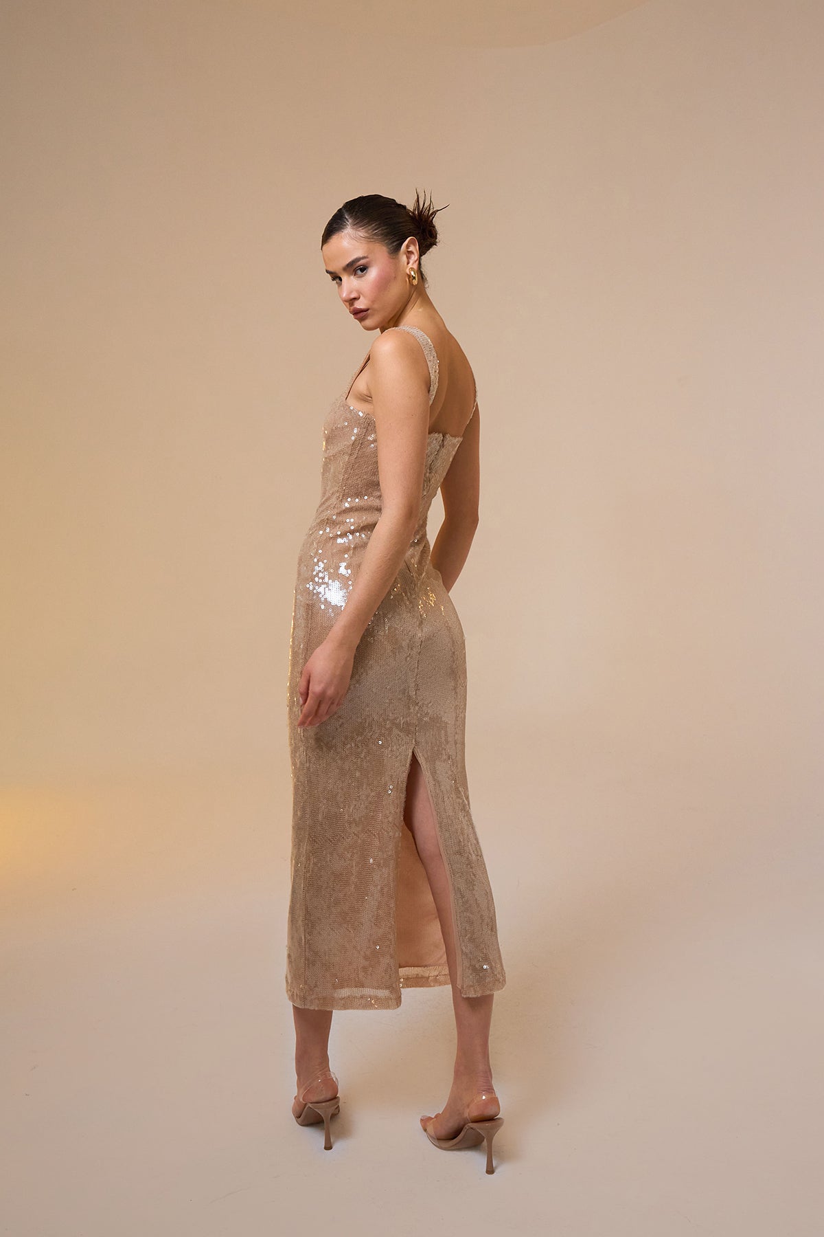 Celina Sequined Midi Dress