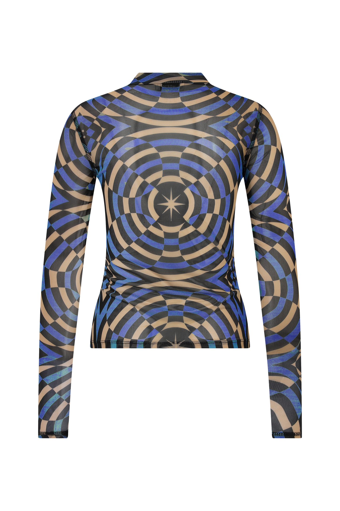 Nora Geometric Printed Mesh Body
