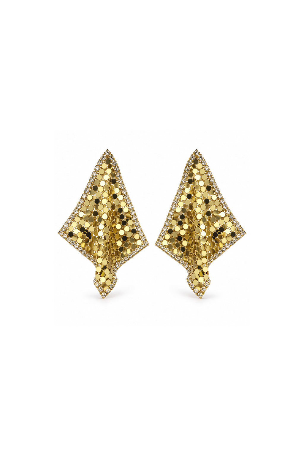 Aurelia Gold-Tone Crystal and Sequin Drop Evening Earrings