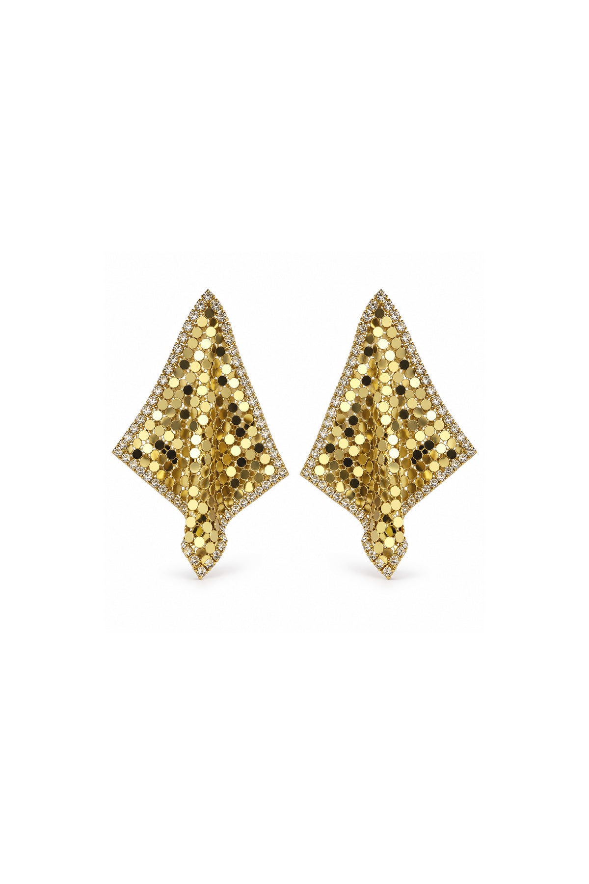 Aurelia Gold-Tone Crystal and Sequin Drop Evening Earrings