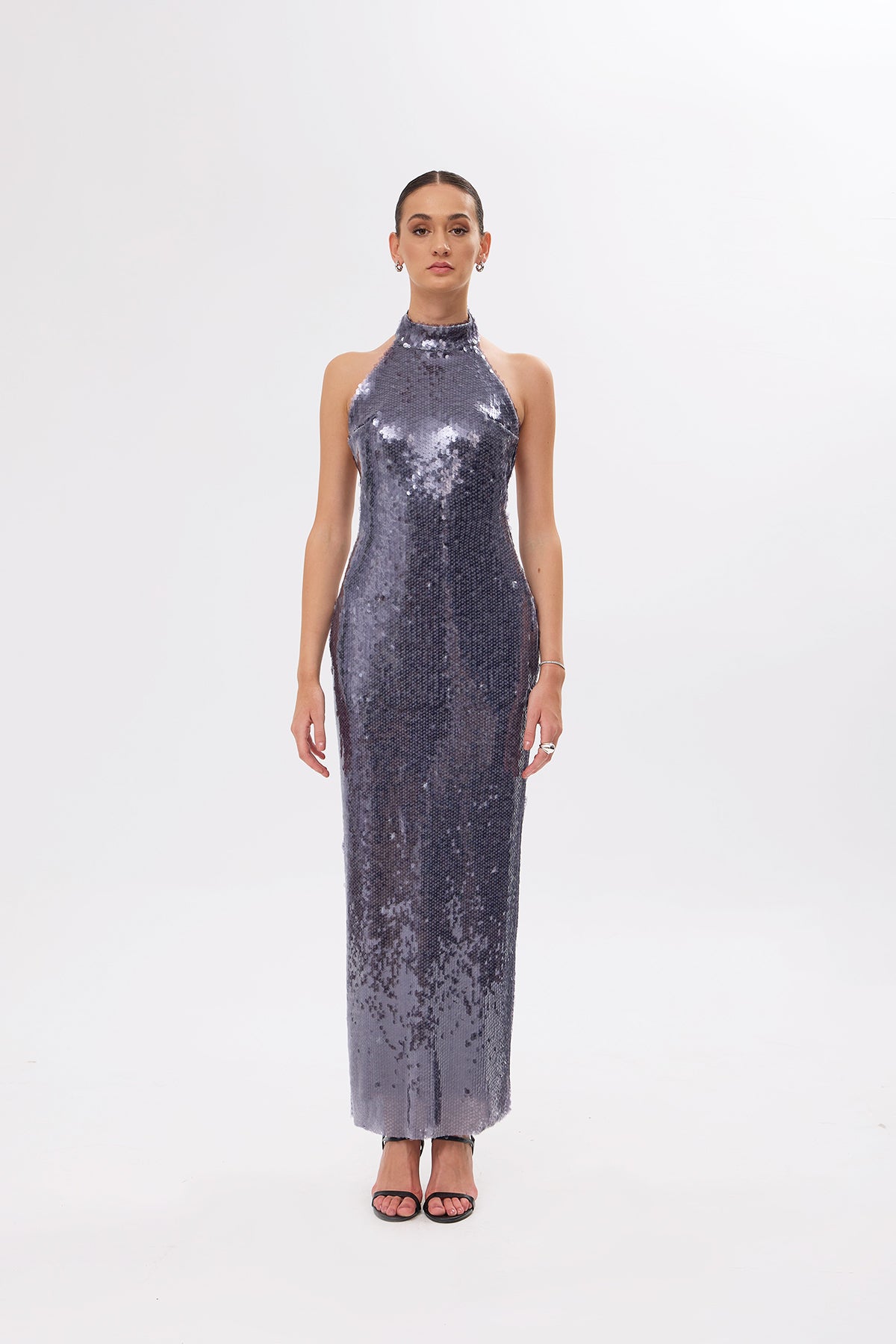 Ailsa  Halter Neck Sequined Dress