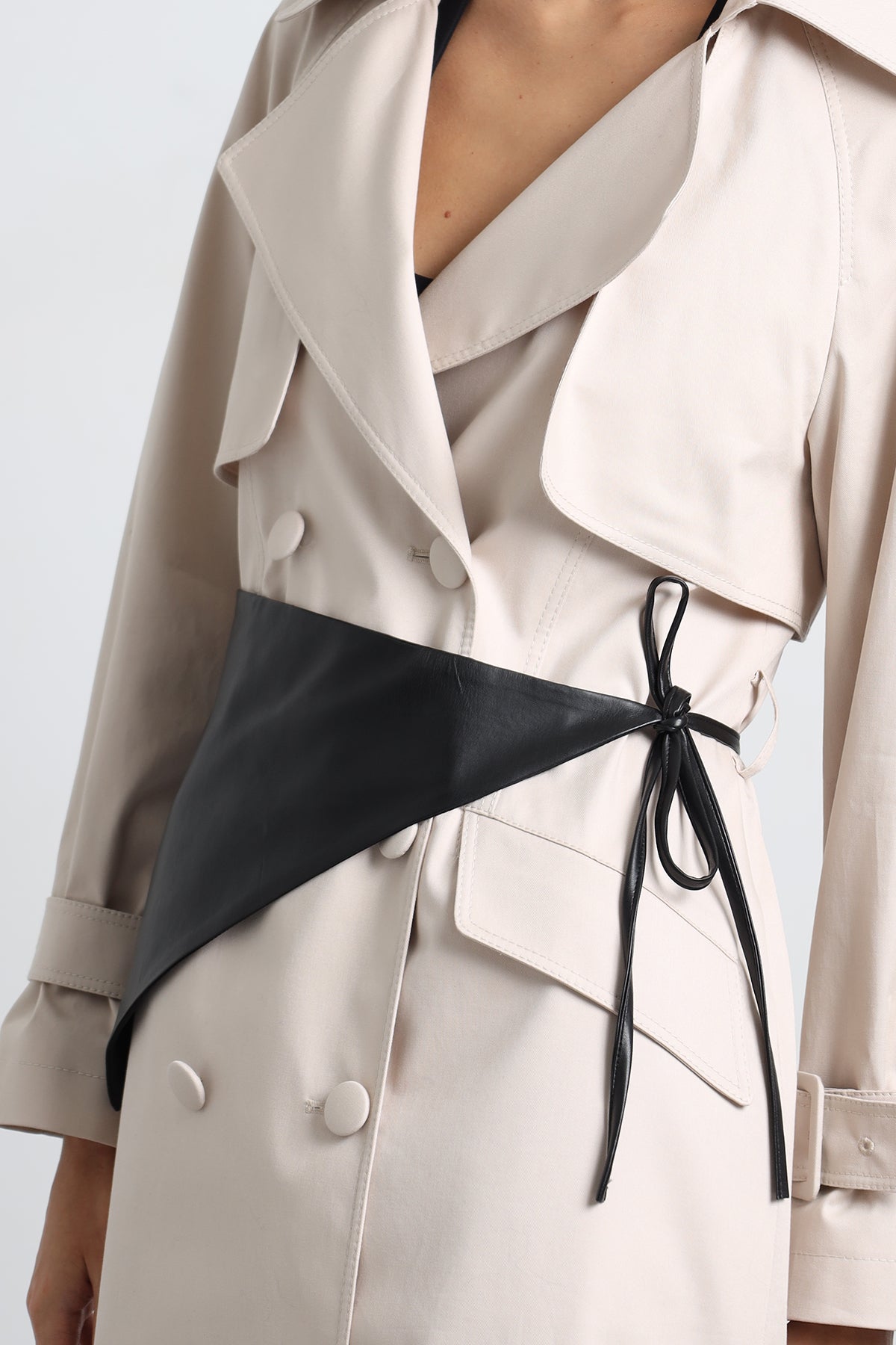 Leather Triangle Waist Neck Accessory / Scarf