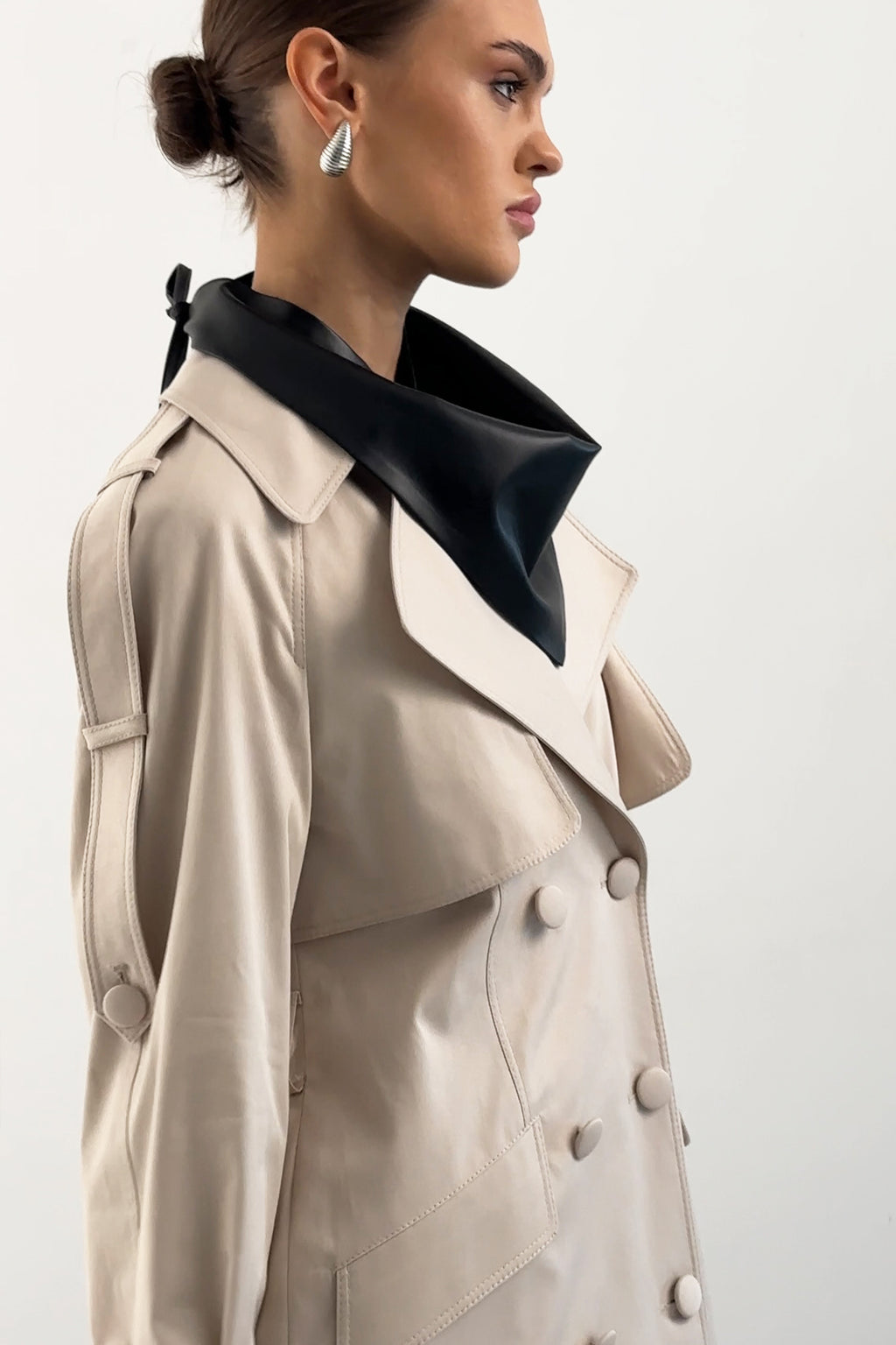 Leather Triangle Waist Neck Accessory / Scarf