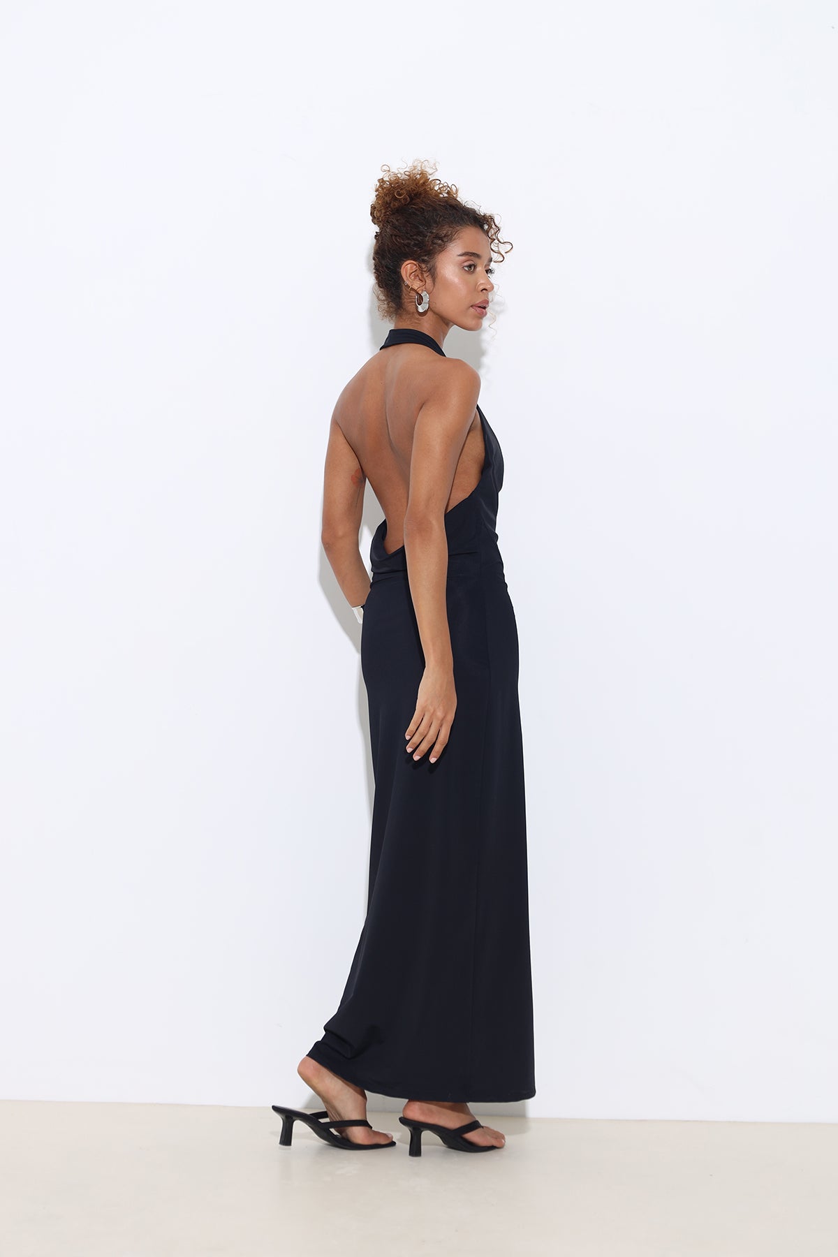helen maxi dress black Bardot Helenie Velour Lace Maxi Dress