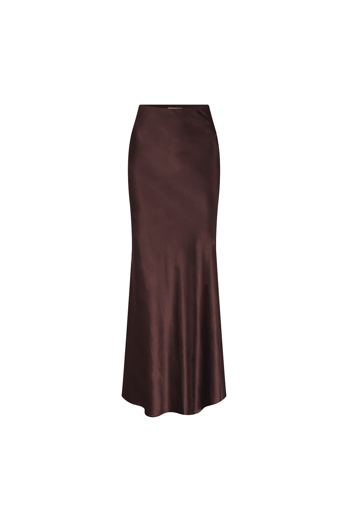 Larissa Maxi Satin Brown Skirt