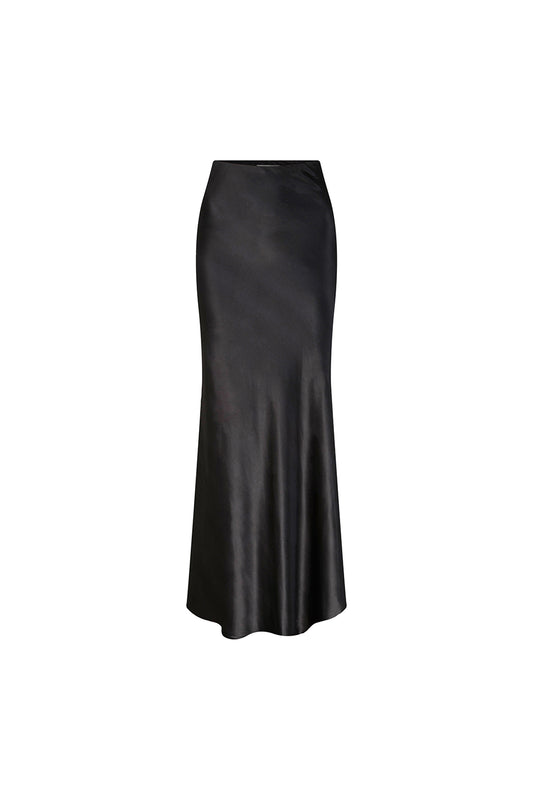 Larissa Maxi Satin Black Skirt