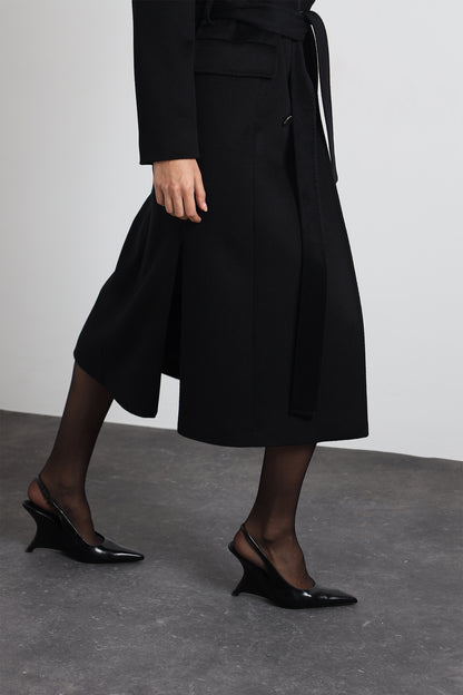 Moxe 100% Virgin Wool Black Coat