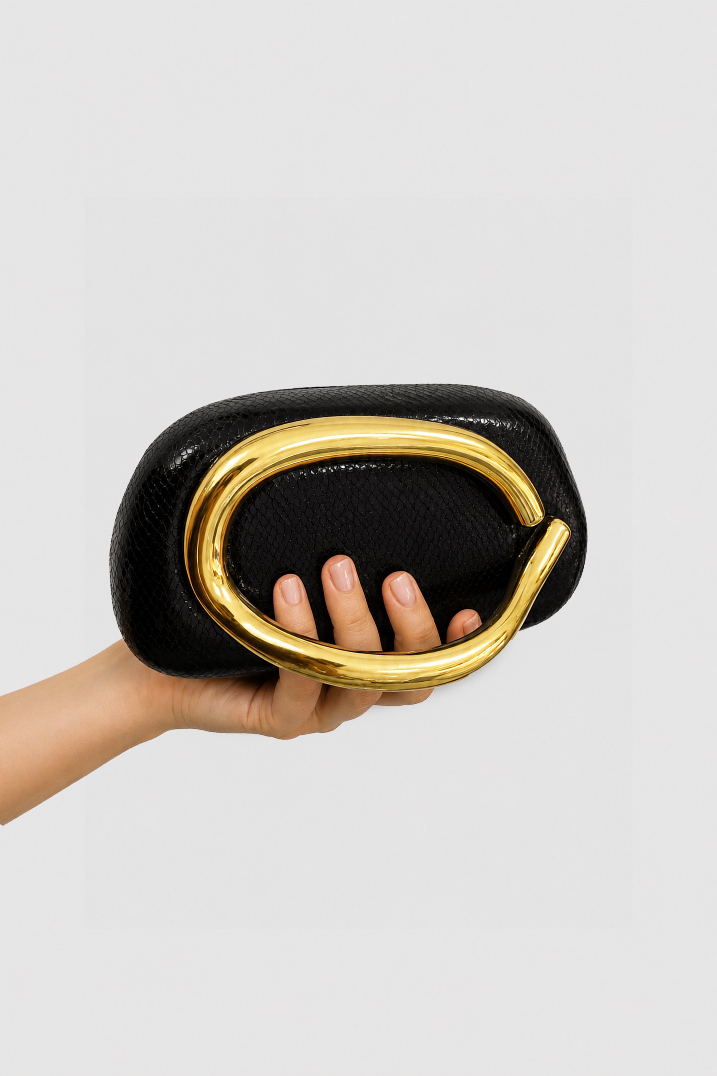 Siena Black Clutch Bag