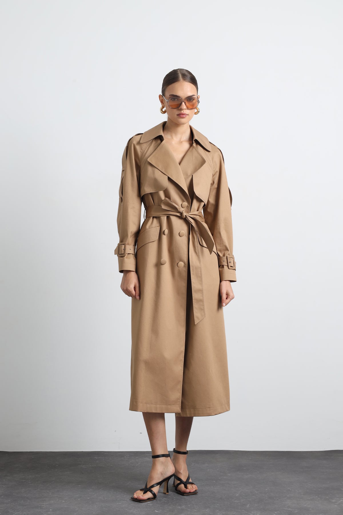 Savrin Camel Trench Coat