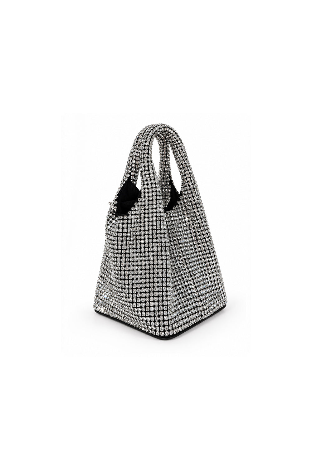 Vela Silver Crystal Embellished Mini Bag