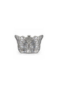 Aila Silver Butterfly-Shaped Metal Clutch