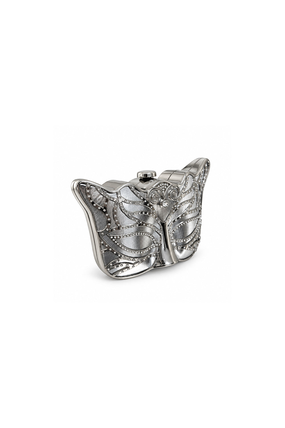 Aila Silver Butterfly-Shaped Metal Clutch