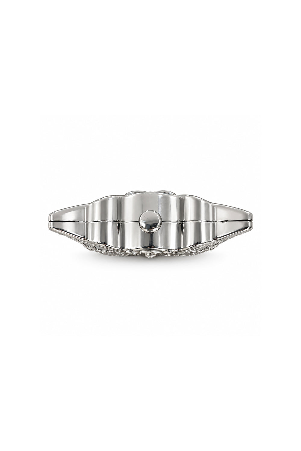 Aila Silver Butterfly-Shaped Metal Clutch