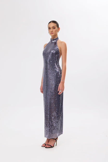 Ailsa  Halter Neck Sequined Dress