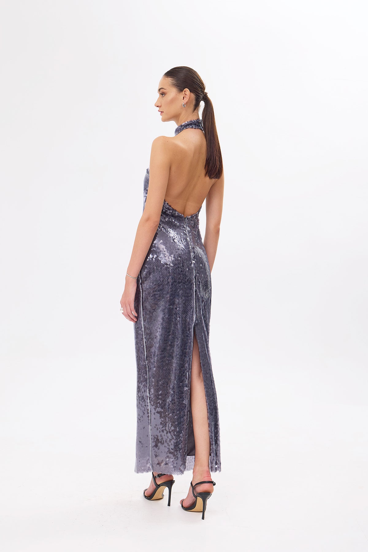 Ailsa  Halter Neck Sequined Dress