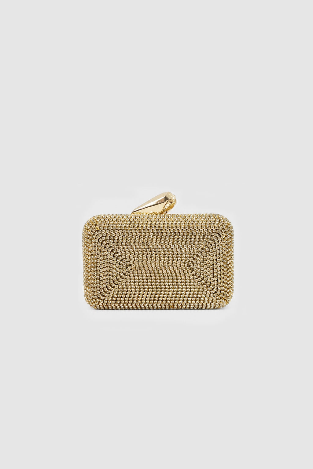 Eloura Light Gold Crystal Evening Clutch