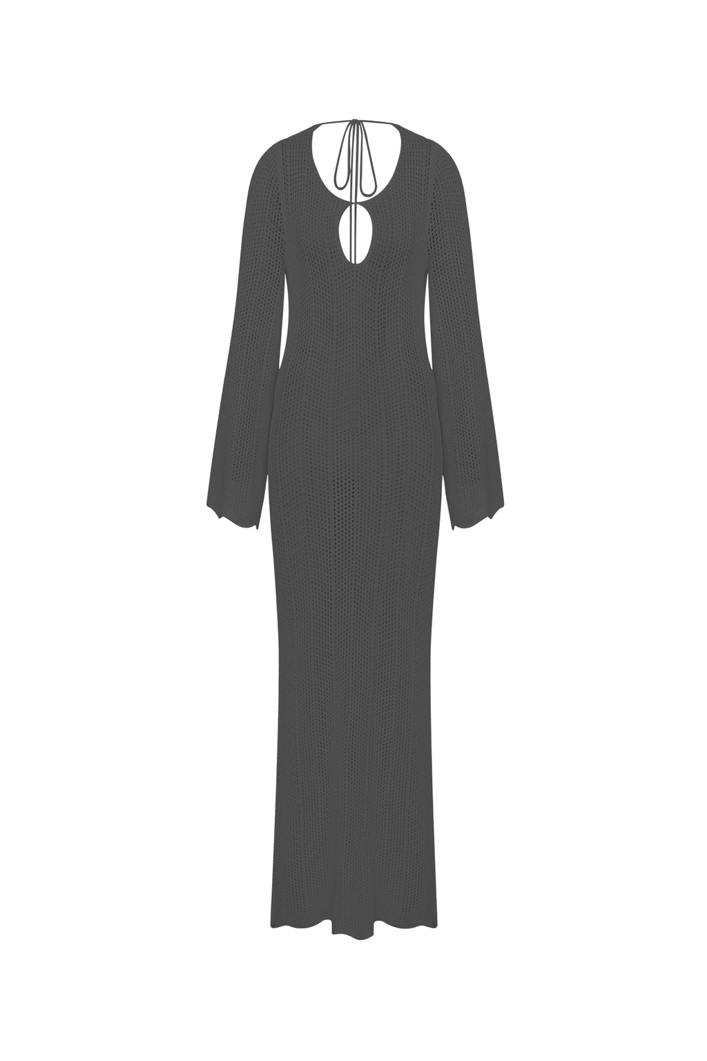 Amaris Knitted Black Maxi Beach Dress