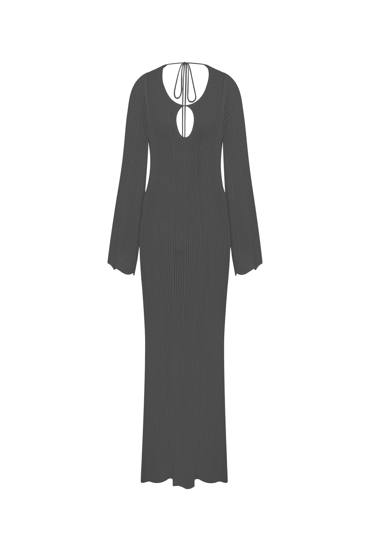 Amaris Knitted Black Maxi Beach Dress