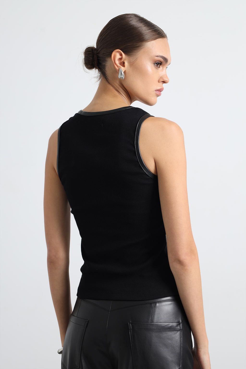 Ardene Leather Detailed Tank Top
