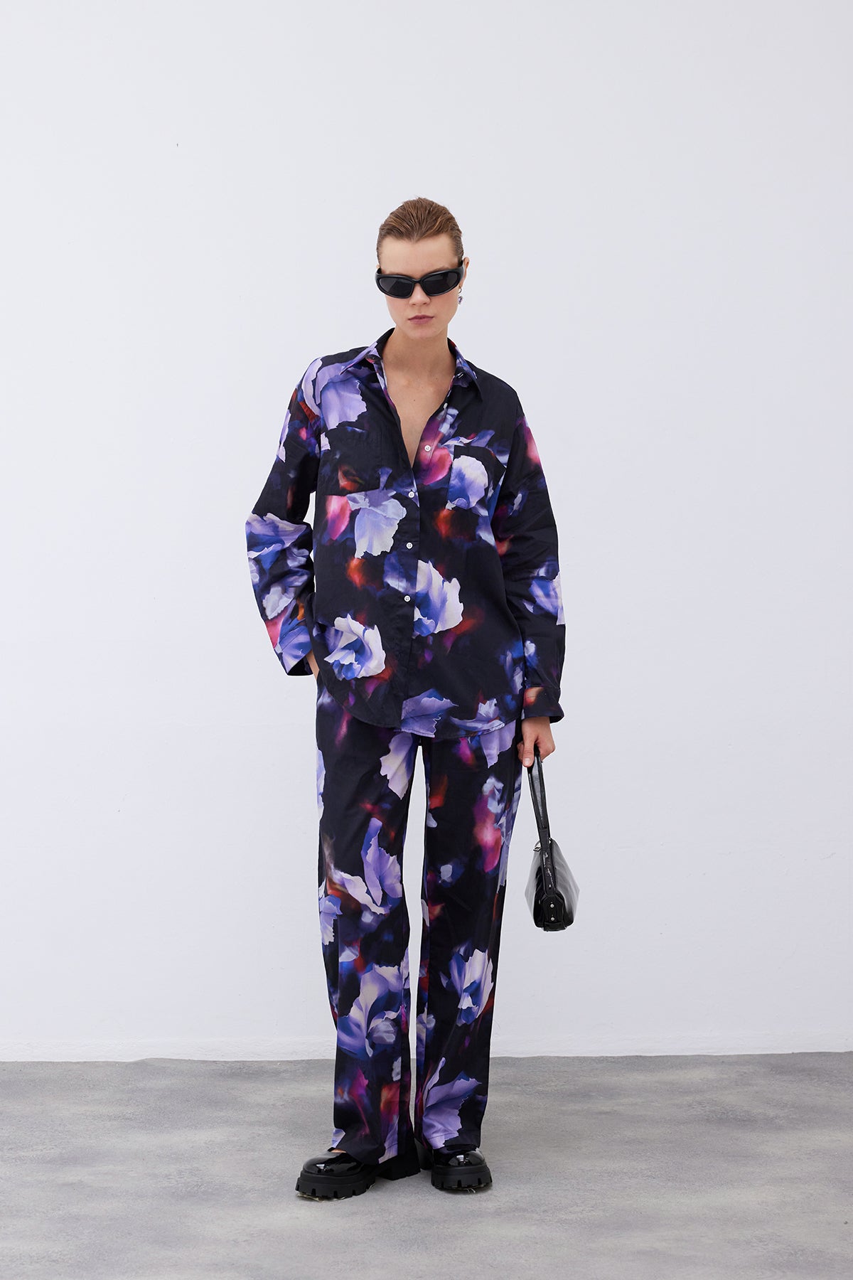 Berta Floral Oversize Shirt and Trouser Set