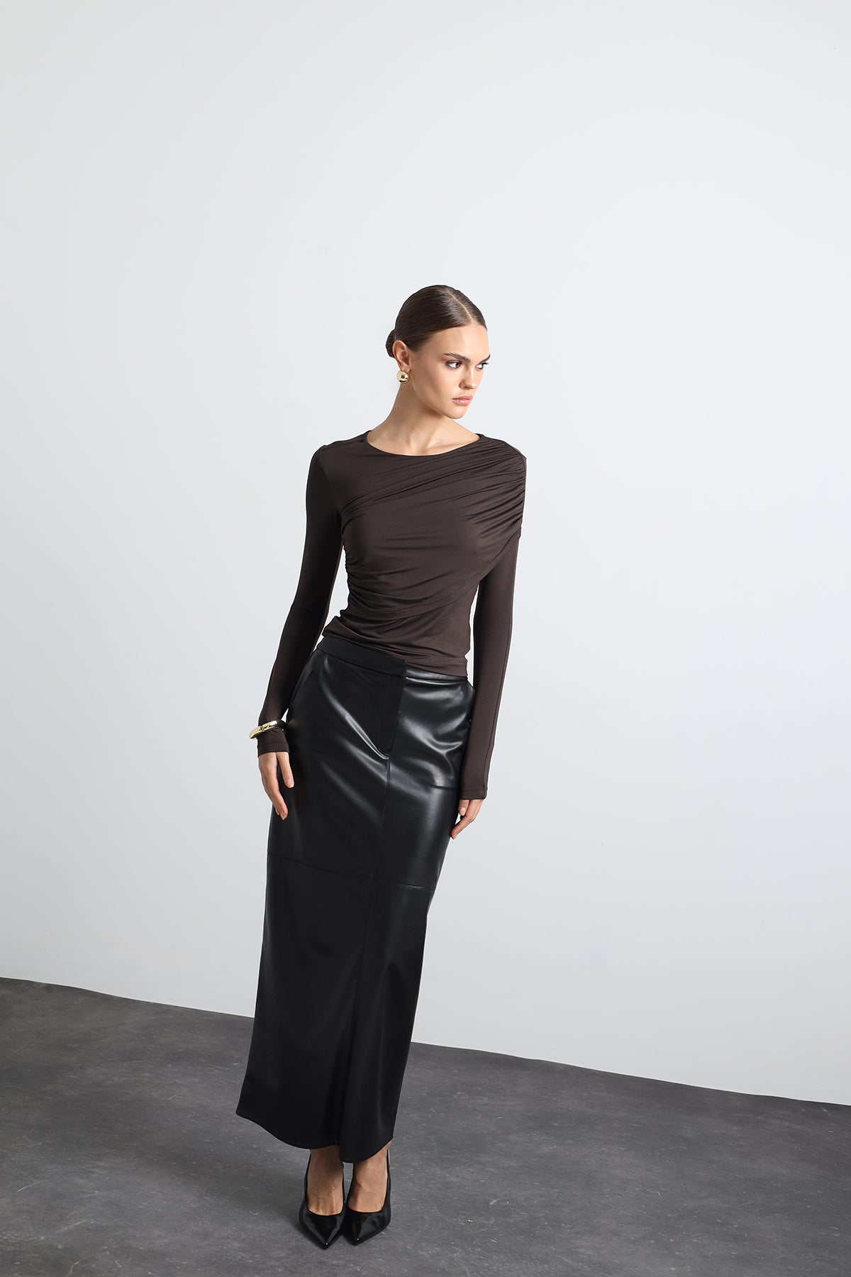 Umbria Vegan Leather Skirt