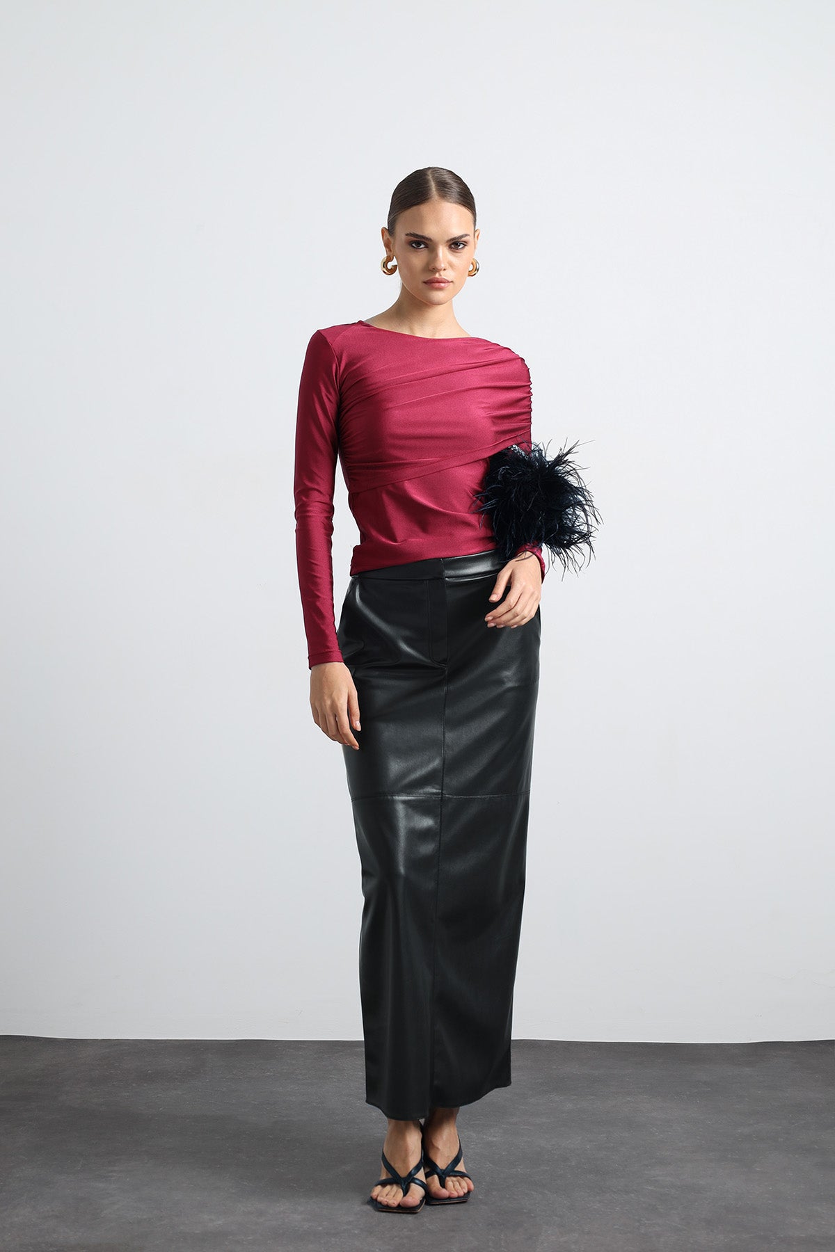 Carmory Uzun Kollu Bordo Body