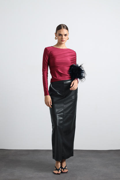 Carmory Uzun Kollu Bordo Body