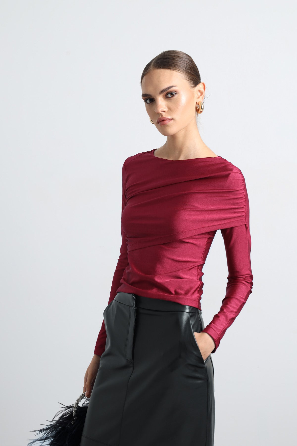 Carmory Uzun Kollu Bordo Body