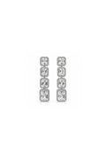 Celestia Silver Crystal Evening Earrings