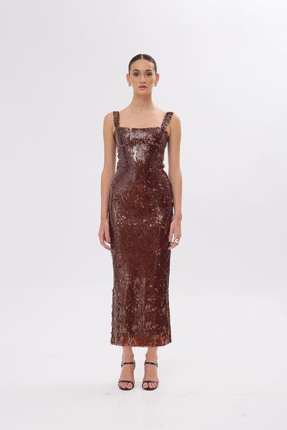 Celina Midi Sequined Dress