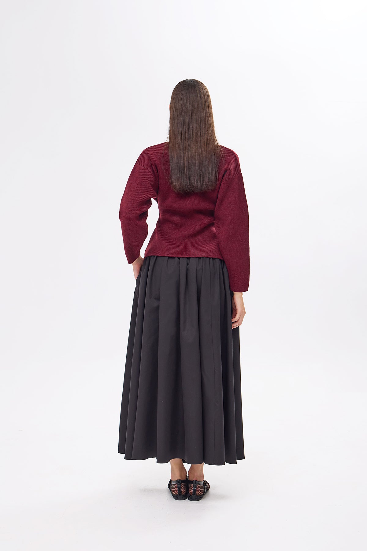 Charlotte Black Flared Skirt