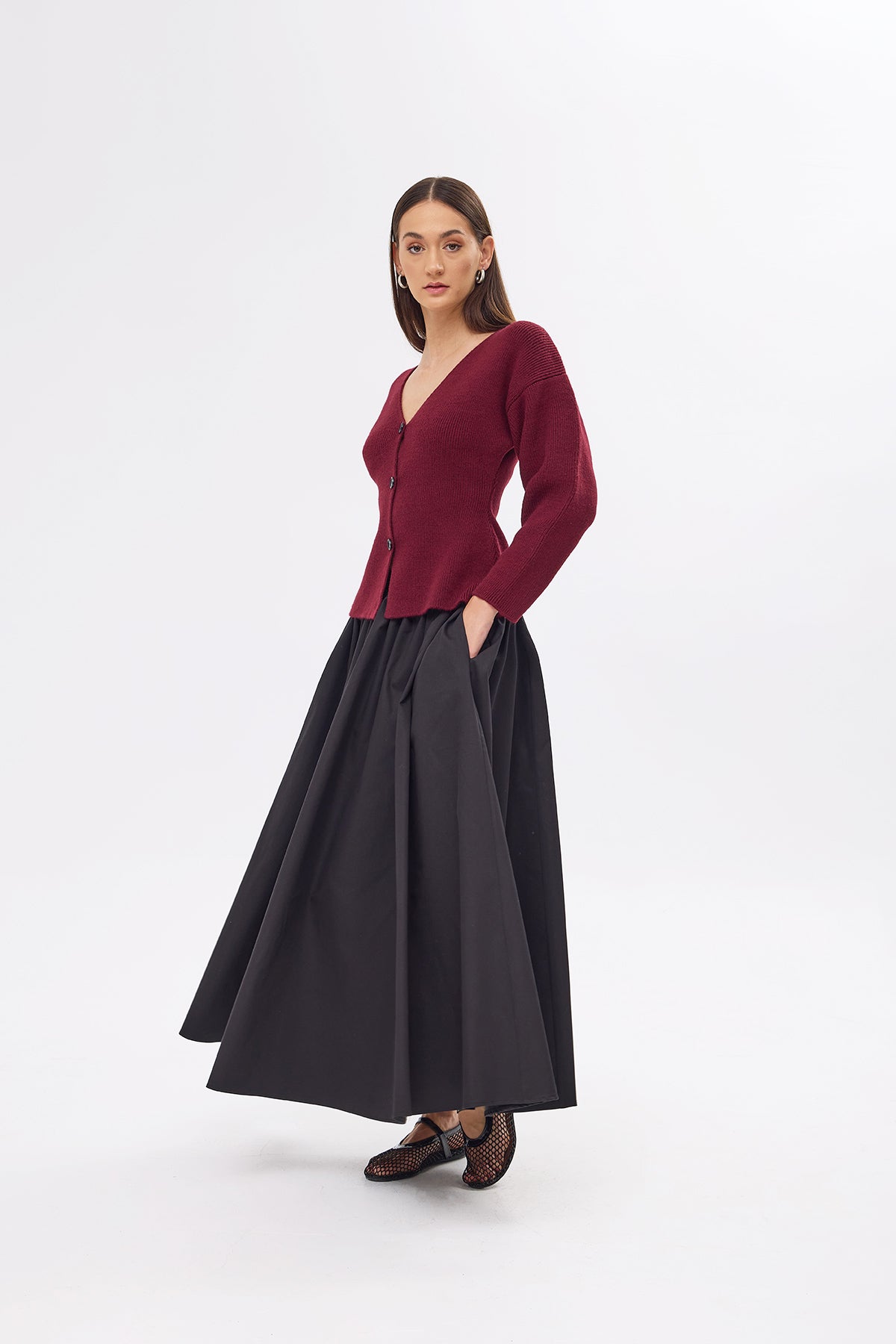 Charlotte Black Flared Skirt