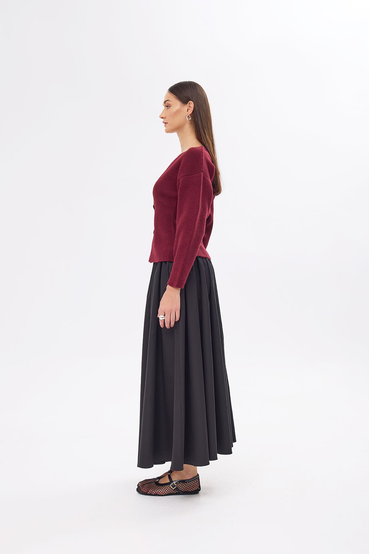 Charlotte Black Flared Skirt