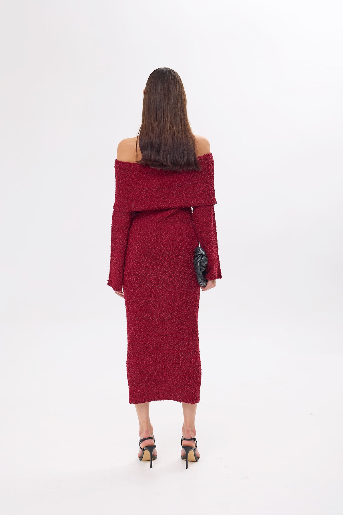 Dora Knitted Burgundy Dress