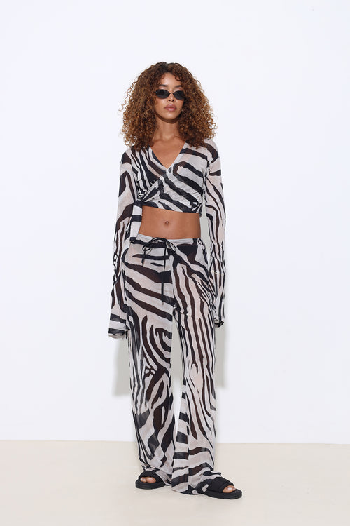 Eloria Zebra Printed Top