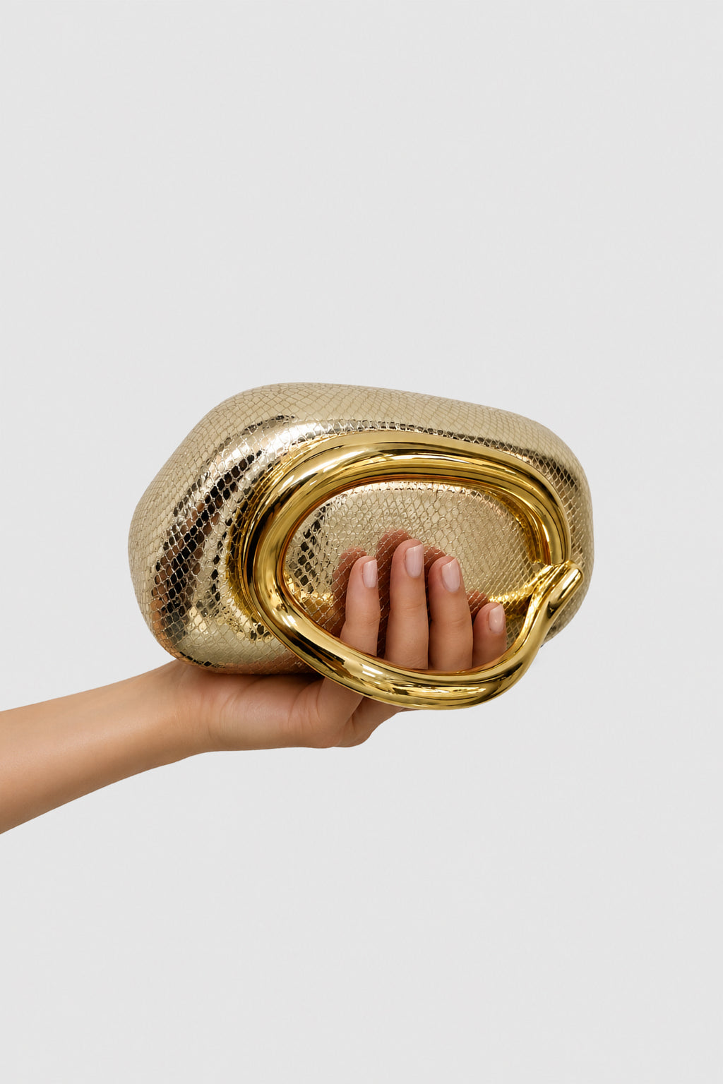Siena Gold Clutch Bag