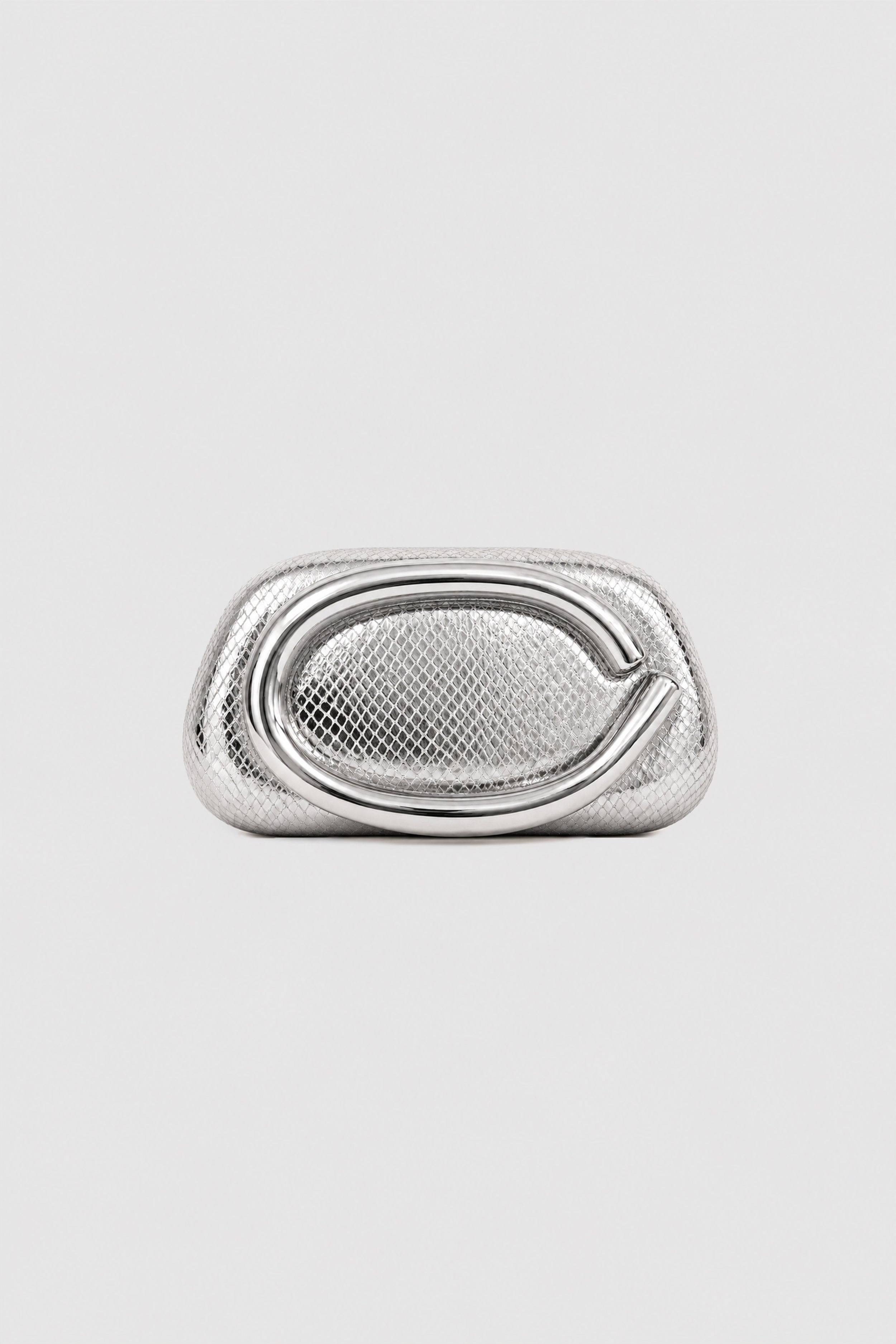 Siena Silver Clutch Bag
