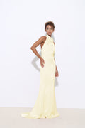 Halley Halter Neck Yellow Maxi Dress