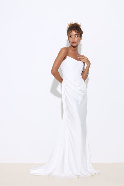 Isabella White Corset Dress