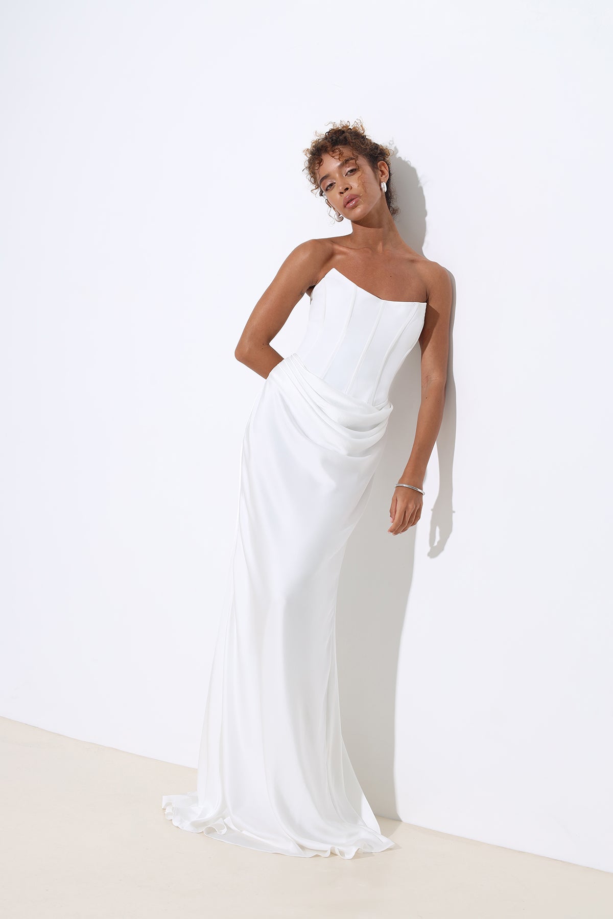 Isabella White Corset Dress