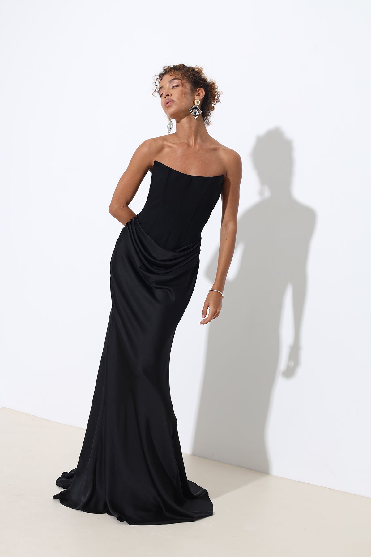 Isabella Black Corset Dress