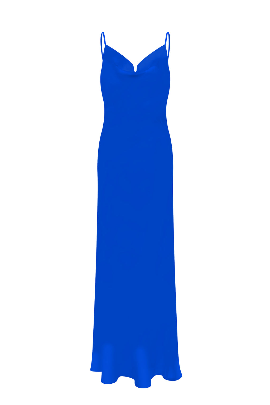Jace Satin Blue Maxi Slip Dress