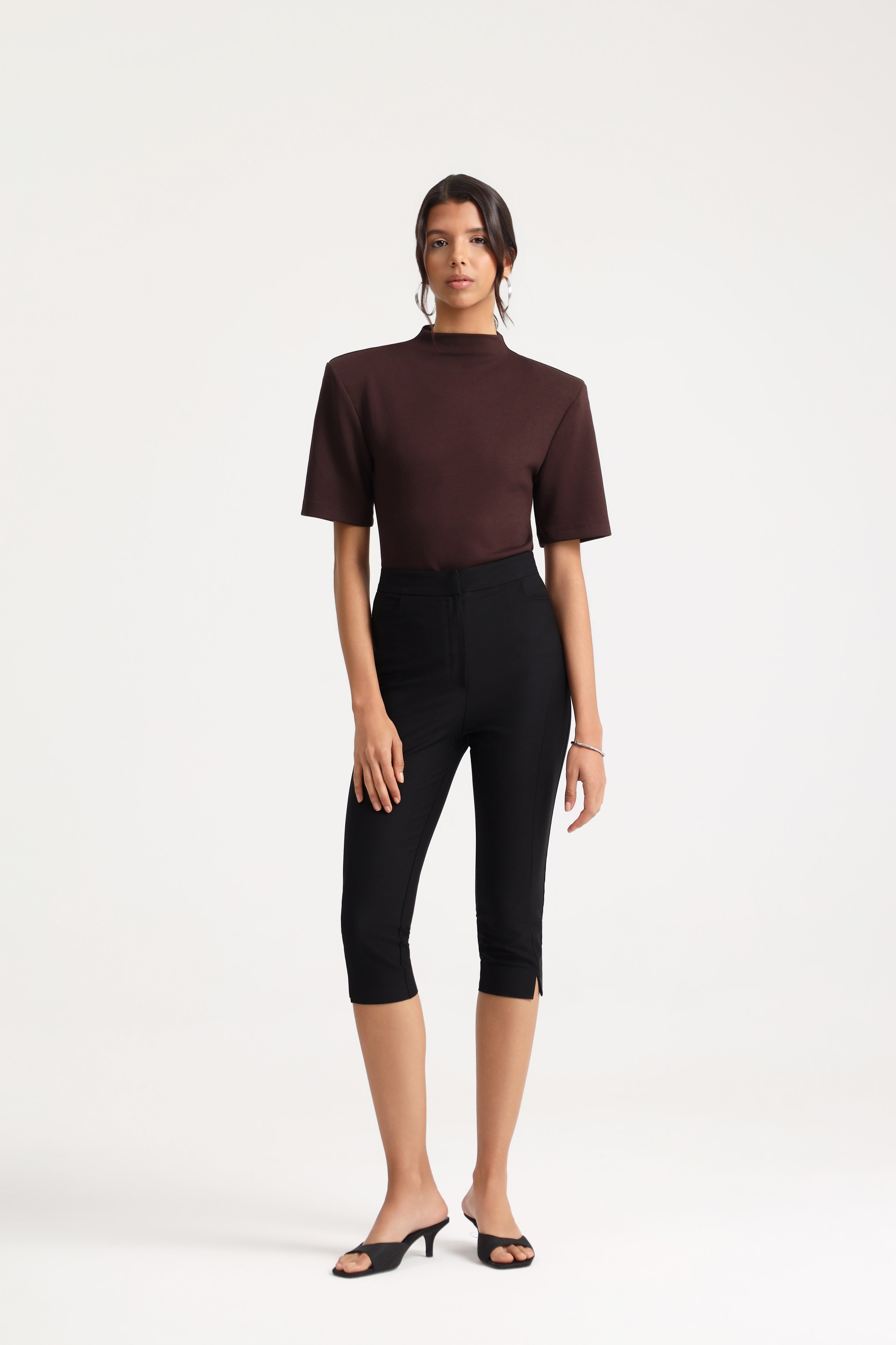 Kaia Black Capri Pants
