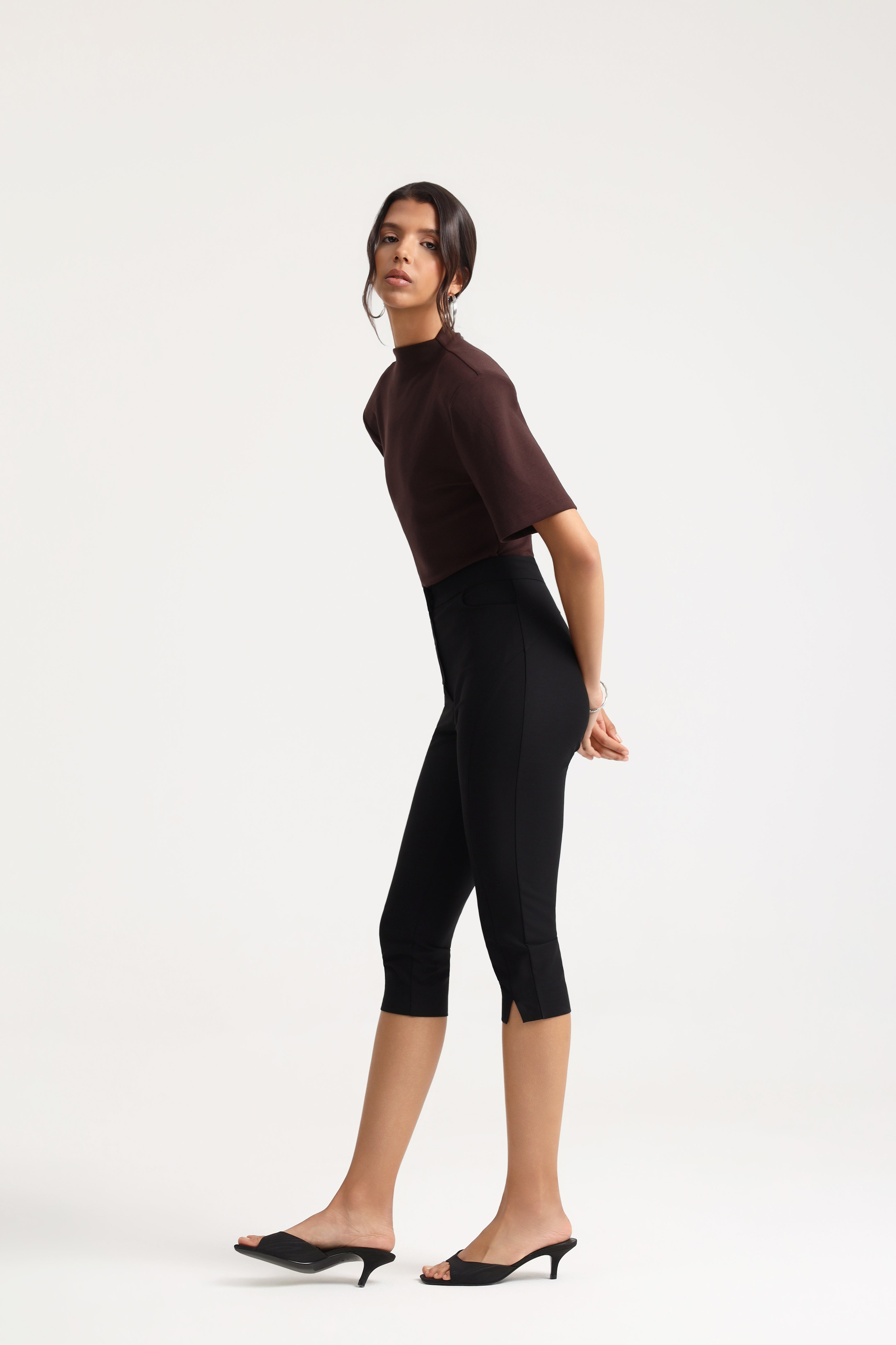 Kaia Black Capri Pants