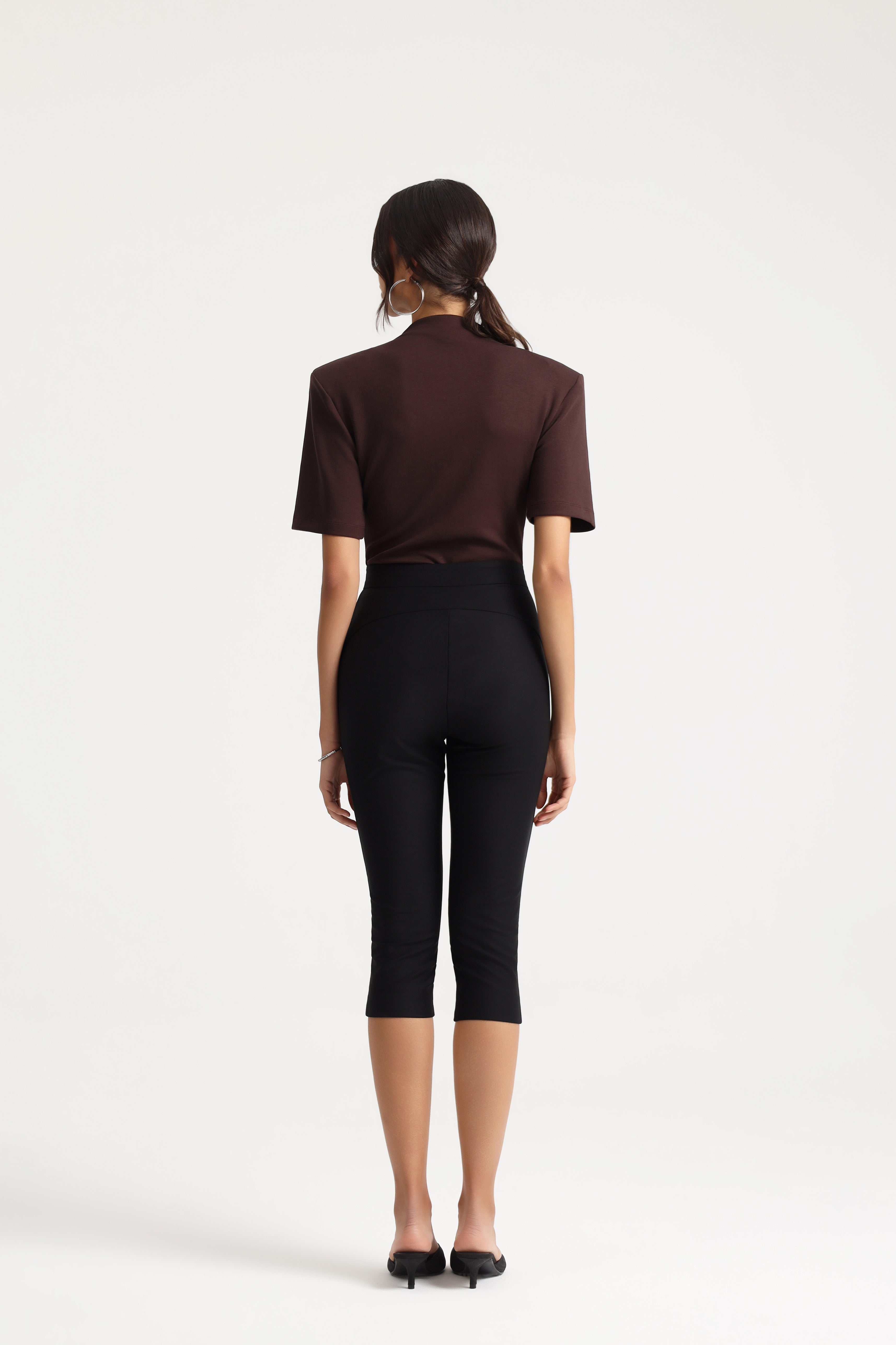 Kaia Black Capri Pants