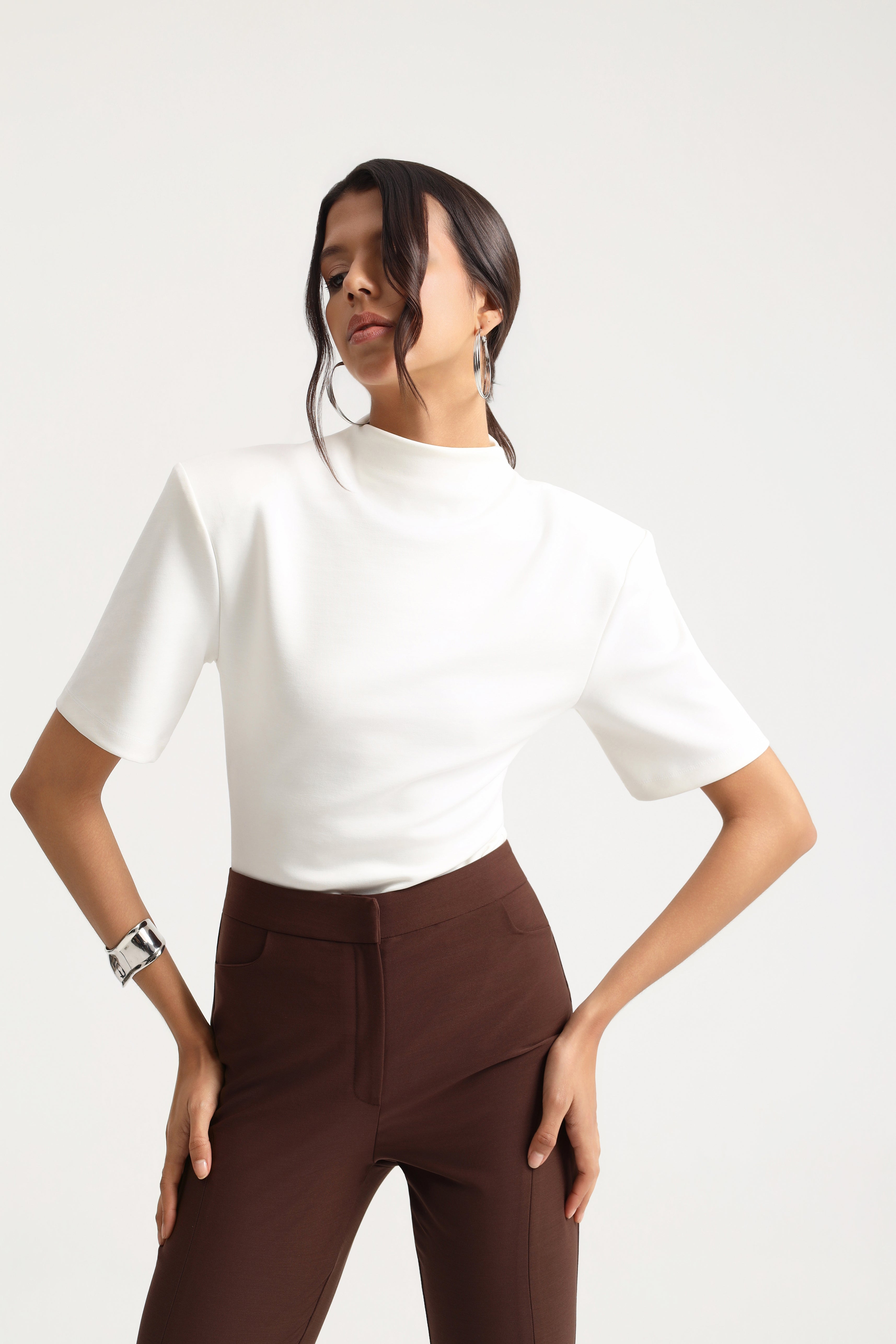 Kaia Brown Capri Pants