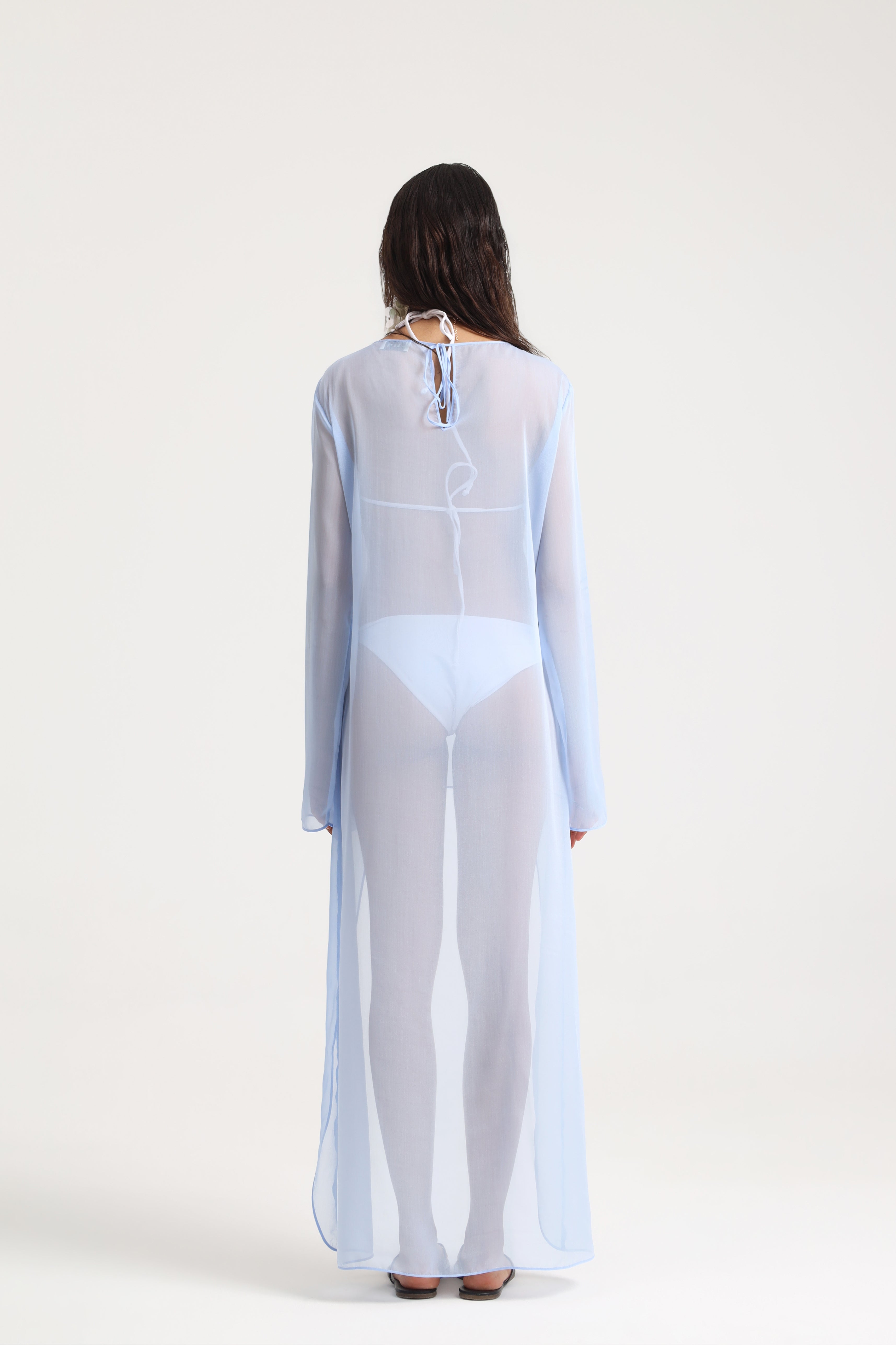 Kea Chiffon Baby Blue Beach Dress